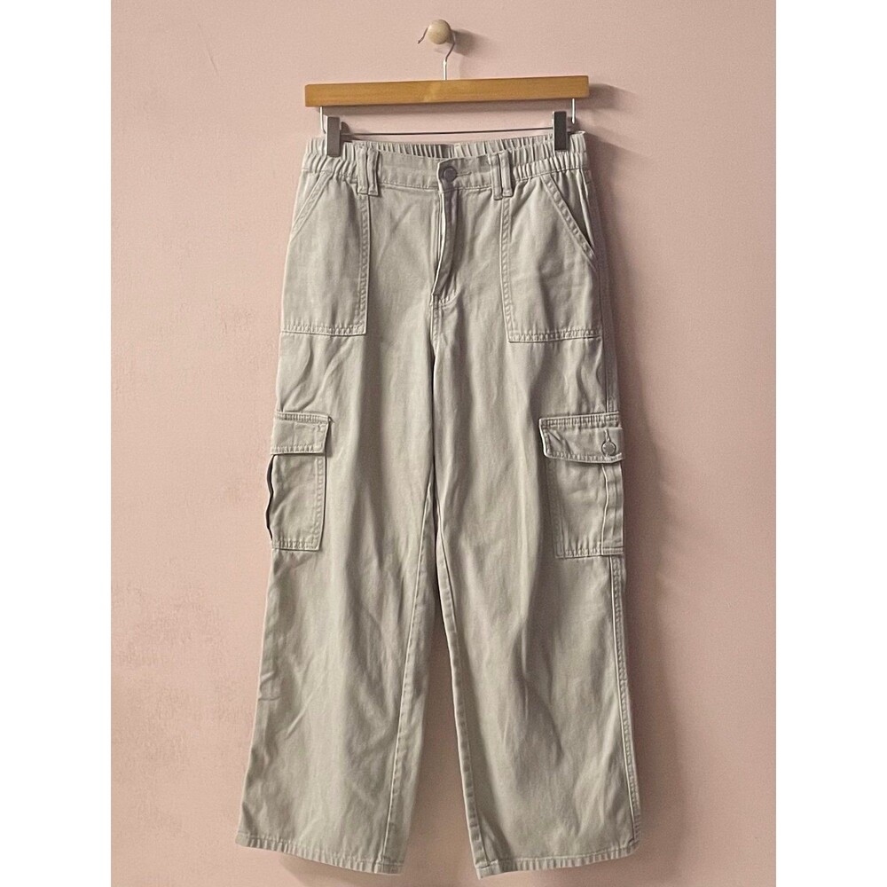 SHEIN Khaki/Tan High Waisted Cargo Jeans Size Petite Medium